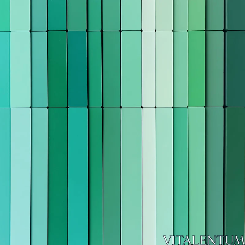 AI ART Shades of Green - Minimalist Design