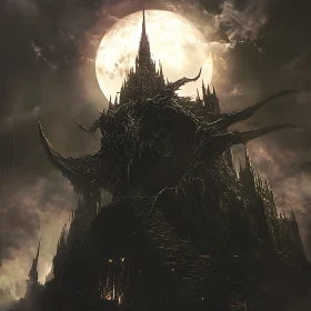 Moonlit Gothic Castle