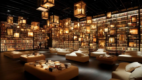 Luminous Library Ambiance