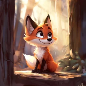 Whimsical Fox in Sunlight