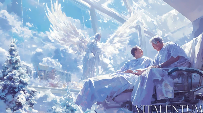 Ethereal Guardian: Patients and Angelic Presence AI Image