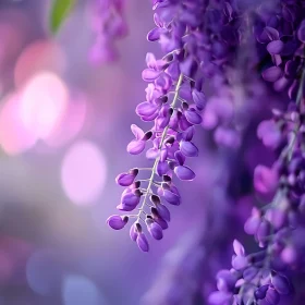 Cascading Purple Blooms in Soft Focus