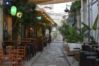 Cozy Cyprus Alleyway Cafe