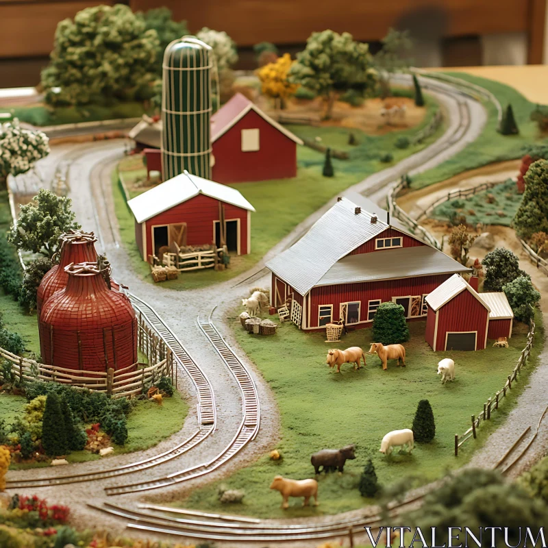 Quaint Farm Model AI Image