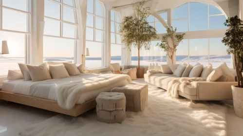 Luxury Bedroom with River View | Organic Architecture