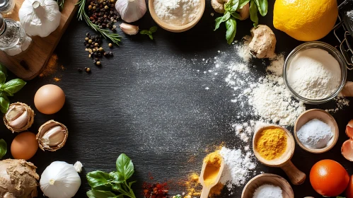 Culinary Ingredients and Spices Display