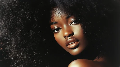 Beautiful Woman with Natural Afro Hair