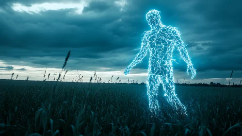 Energy Figure in Stormy Field