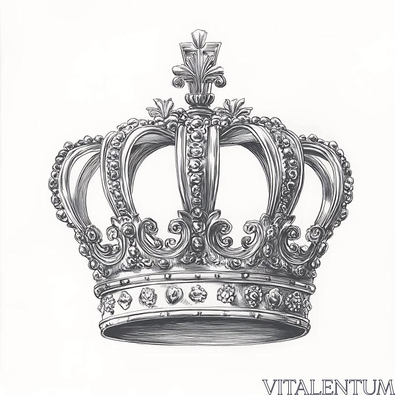 Detailed Crown Artwork AI Image