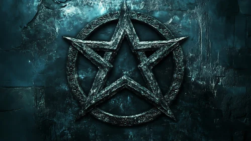 Stone Carved Star Symbol