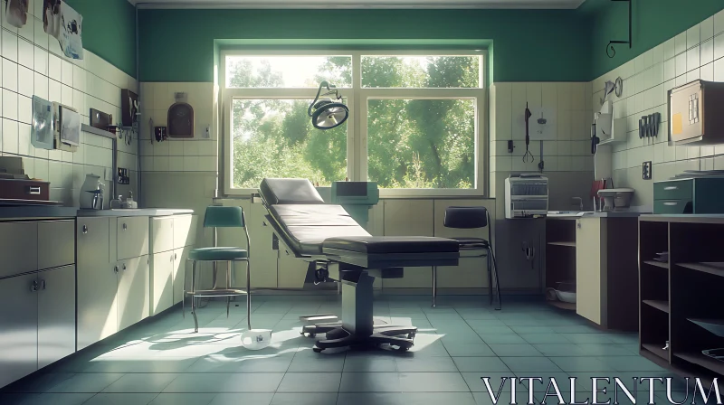 AI ART Retro Medical Interior