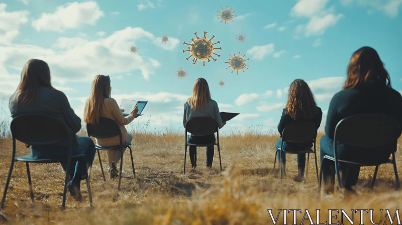 Outdoor Meeting During Pandemic AI Image