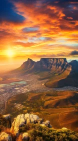 Captivating Sunset on Table Mountain in Cape Town, South Africa