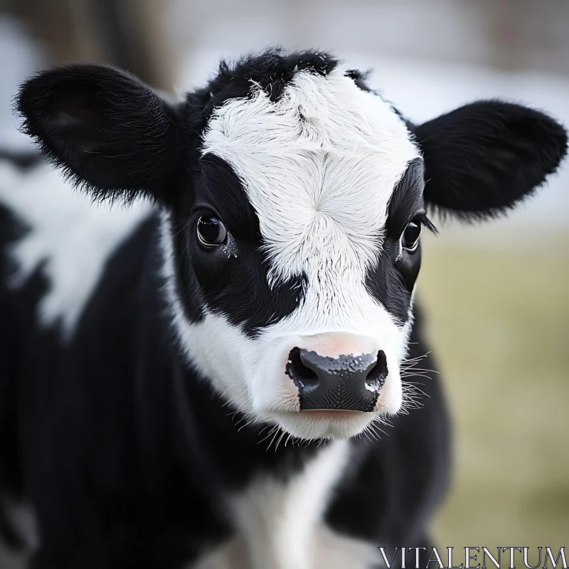 Adorable Calf Close-Up AI Image