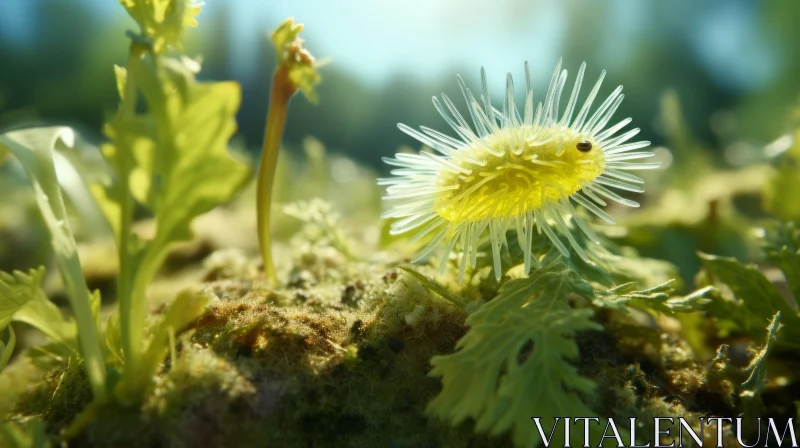 Dreamy Flowerpunk Scene with Fantastic Creature AI Image