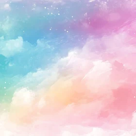 Ethereal Pastel Sky Abstract Art