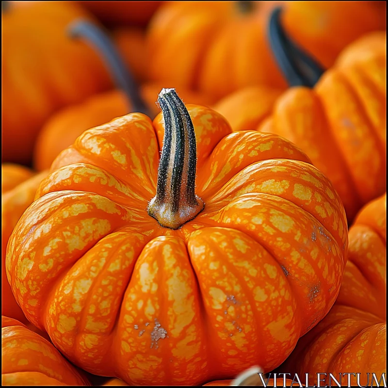 AI ART Detailed Orange Pumpkin in Harvest Season