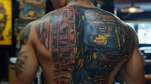 Futuristic Tech Tattoo Design