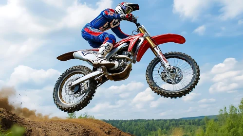 Moto Rider Mid-Air Stunt