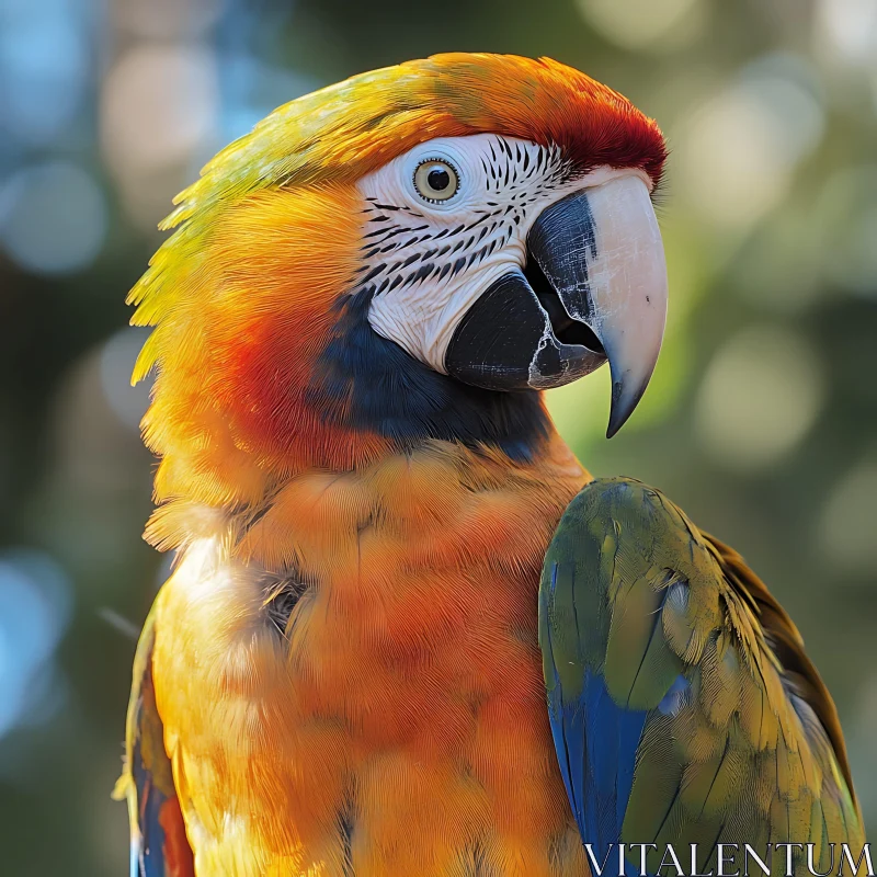 Colorful Macaw Close-Up: Feathered Beauty AI Image