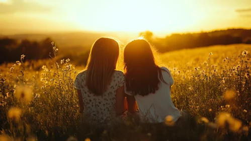 Sunset Meadow Friendship