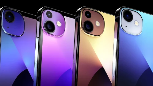Smartphones in Vivid Color Spectrum