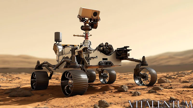 AI ART Rover on Martian Surface