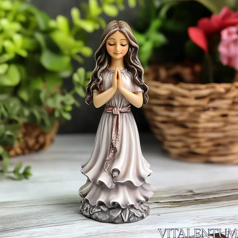 Doll in Prayer AI Image