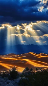 Radiant Desert Sand Dunes at Twilight