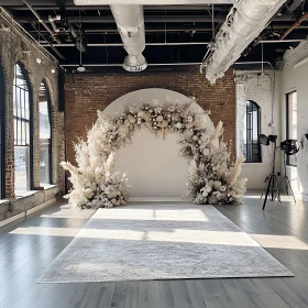 Studio with Floral Wedding Decoration