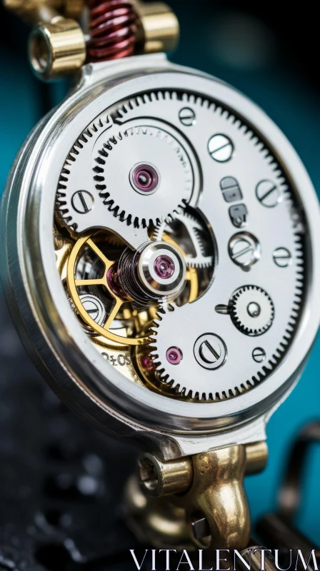 Intricate Mechanical Watch - A Balance of Precision and Elegance AI Image