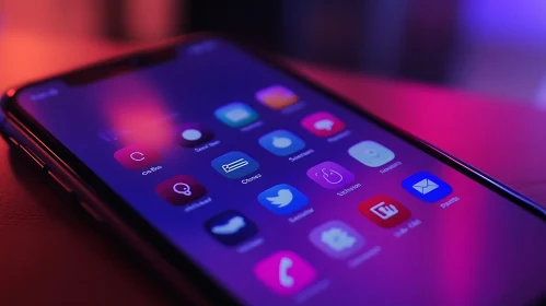 Mobile Apps on Smartphone Screen