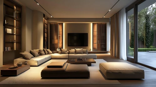 Contemporary Living Space with Neutral Palette