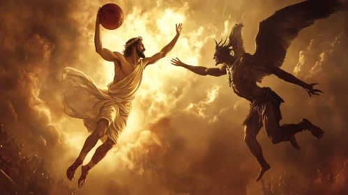 Celestial Basketball Game: Good vs Evil