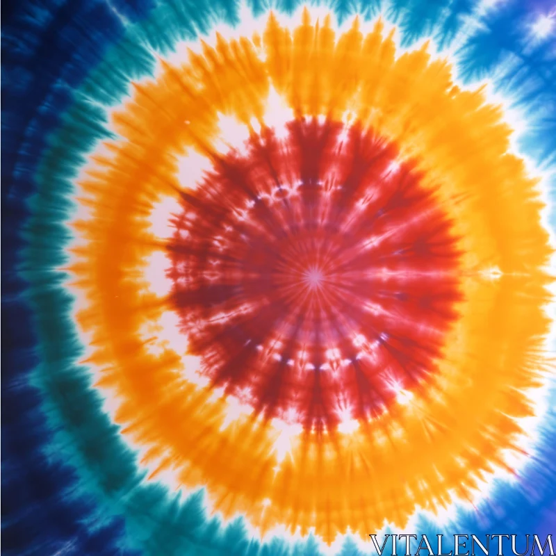 Abstract Radial Color Burst AI Image