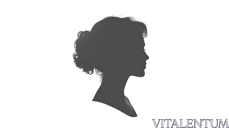 AI ART Silhouette of a Woman's Profile