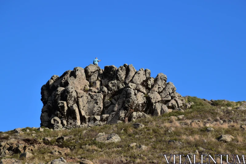 Rugged Rock Formation Adventure Free Stock Photo