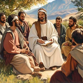 Group of Men in Discussion