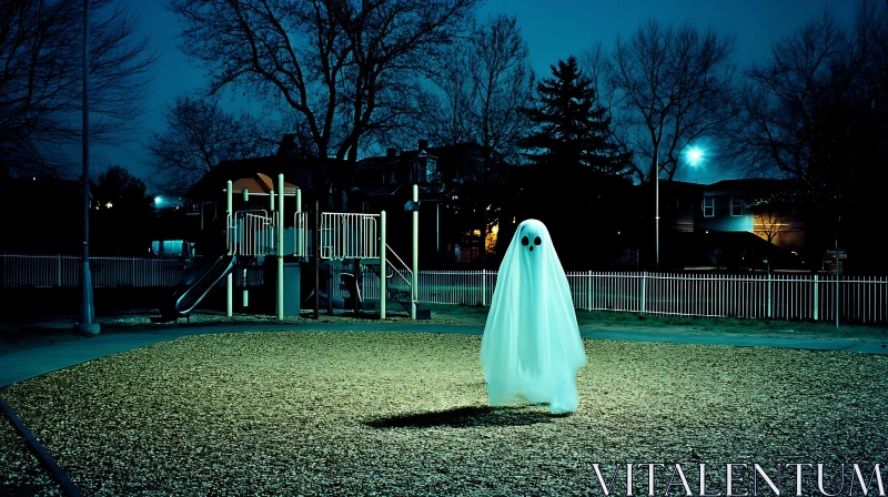 Nighttime Specter at the Playground AI Image