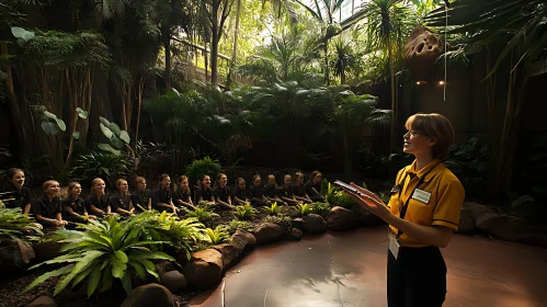 Children Learning in Botanical Garden