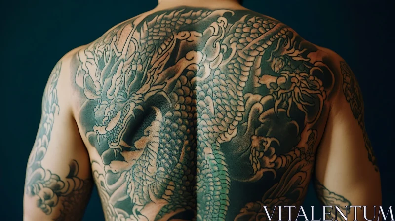 Dragon Tattoo Covering Entire Back AI Image