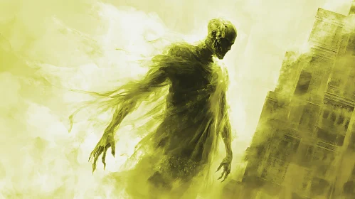 Ghostly Entity: A Supernatural Being's Descent