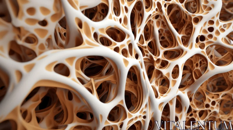 AI ART 3D Abstract Neurovascular Tissue Artwork