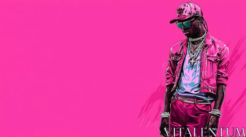 AI ART Man in Pink Outfit