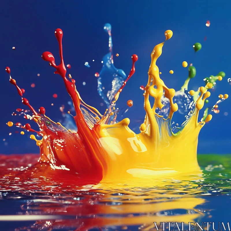 AI ART Abstract Liquid Colors Explosion