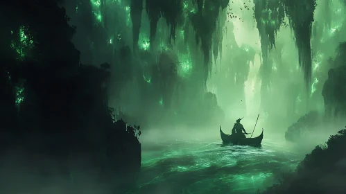 Mystical River Journey in a Dark World