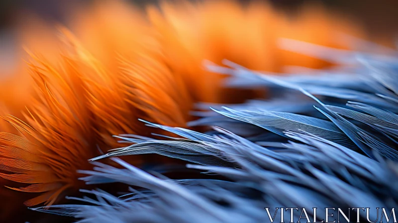 Nature's Artistry: Abstract Beauty in Feathers AI Image