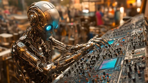 Robotic DJ Mixing Music