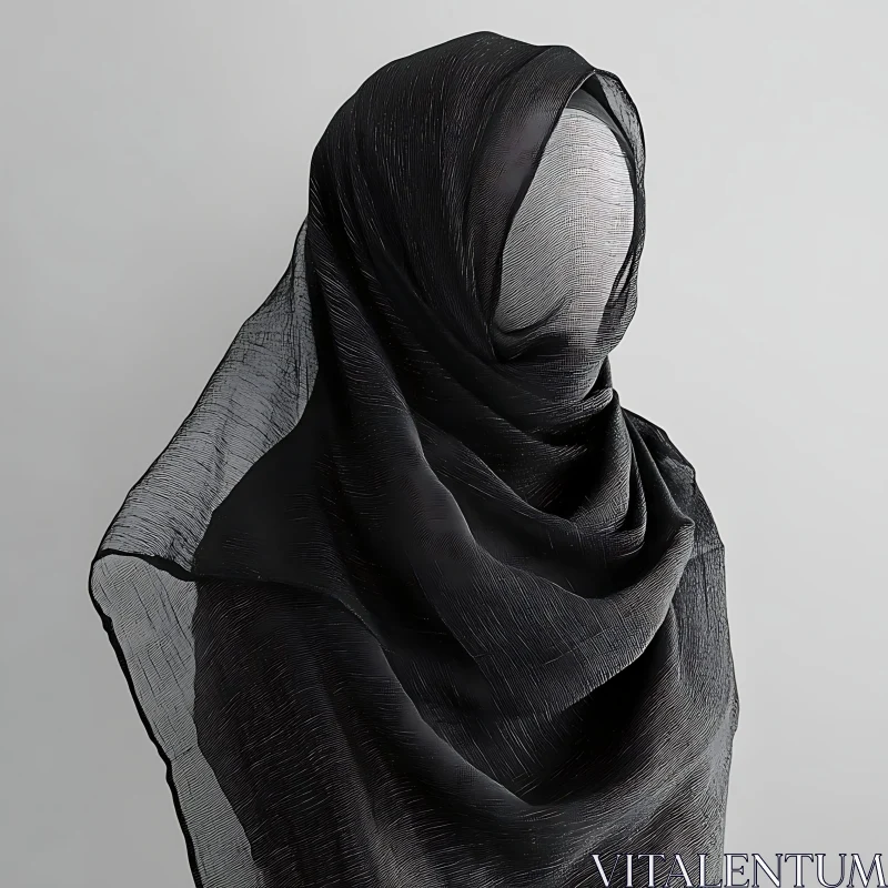 Black Head Covering Fashion AI Image