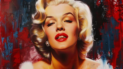 Portrait of Marilyn Monroe in Abstract Art